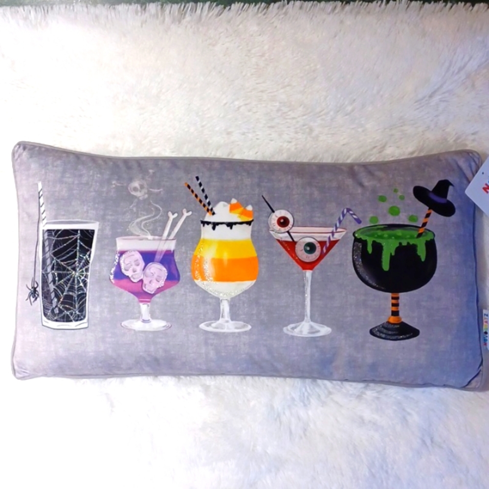 Novogratz Halloween Cocktails Accent Pillow